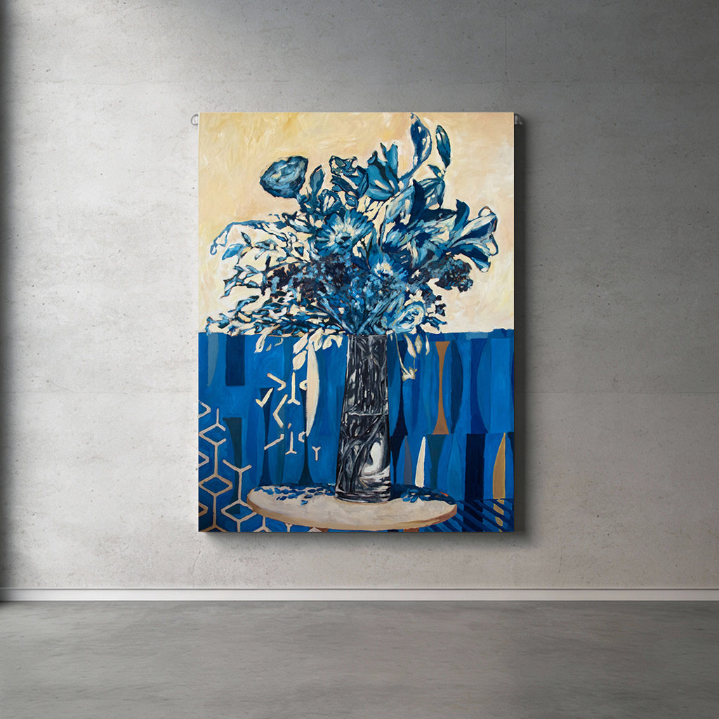 Florero azul